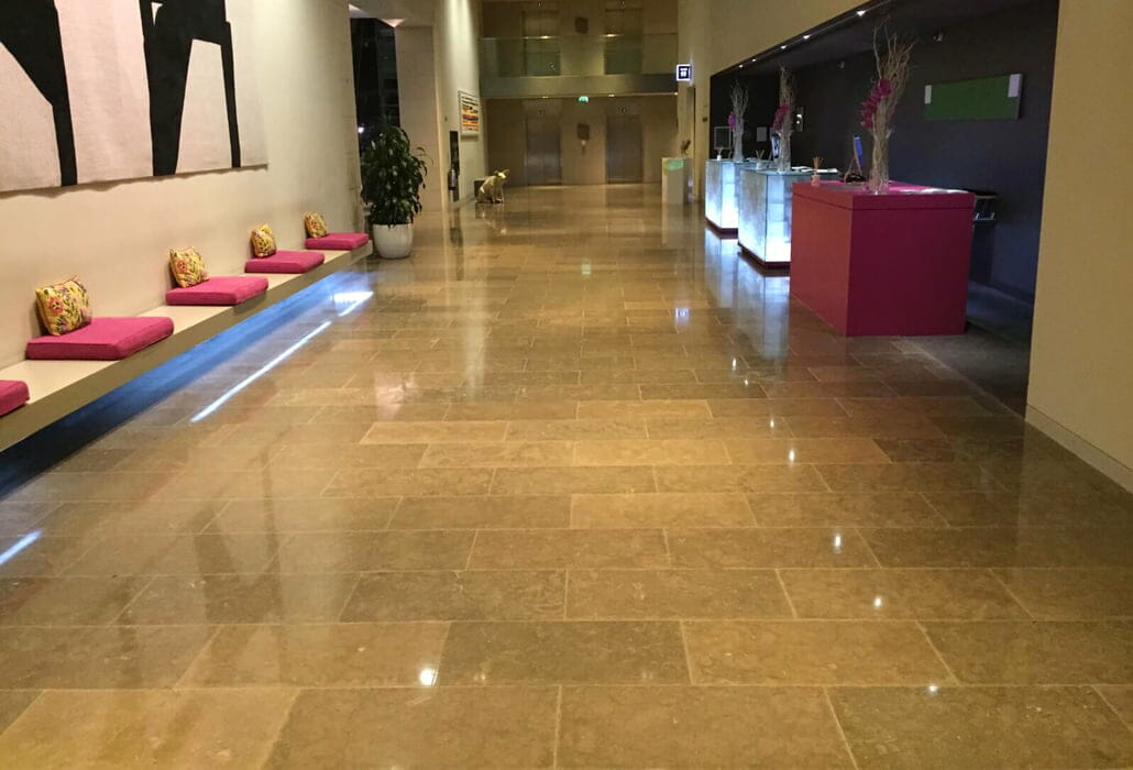 P Mac Gibson Hotel polished floors Polished floors - Gibson Hotel