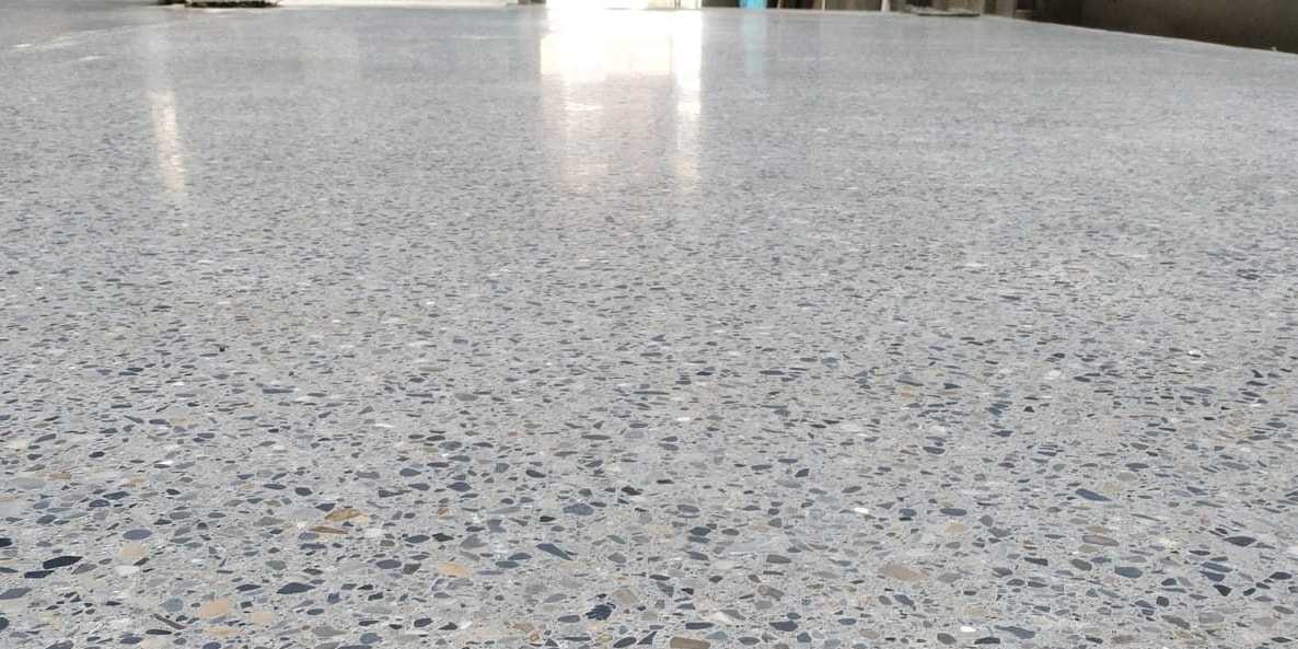 Polished concrete floor to silver finish PMAC Concrete polished up to a platinum finish
