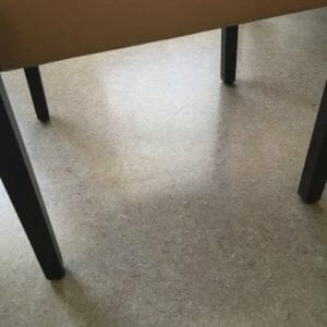 better resistance to marks left by chairs