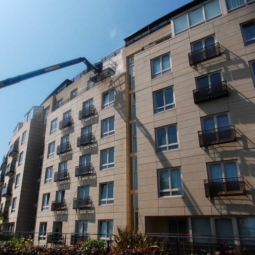Cedars-Oaks-stone-facade-cleaned-by-PMac Precast concrete panels cleaned by PMAC
