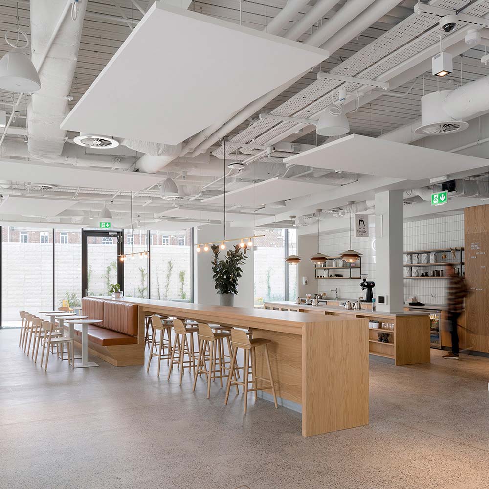 Polished concrete floor to Silver finish