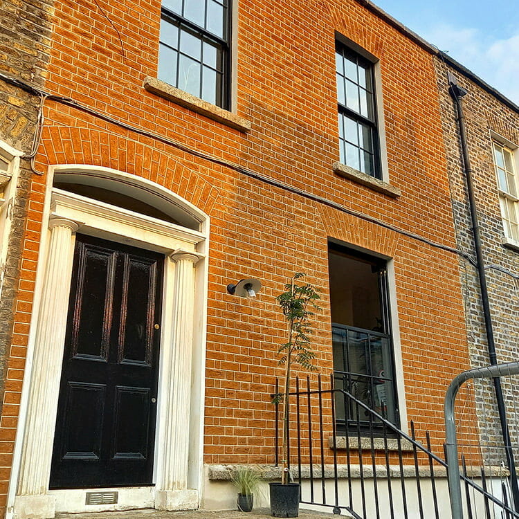 Brick Facade Repointed in Bastard Tuck by PMAC