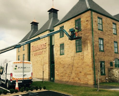 Cleaning-the-sandstone-facade-at-Tullamore-Dew-495×400