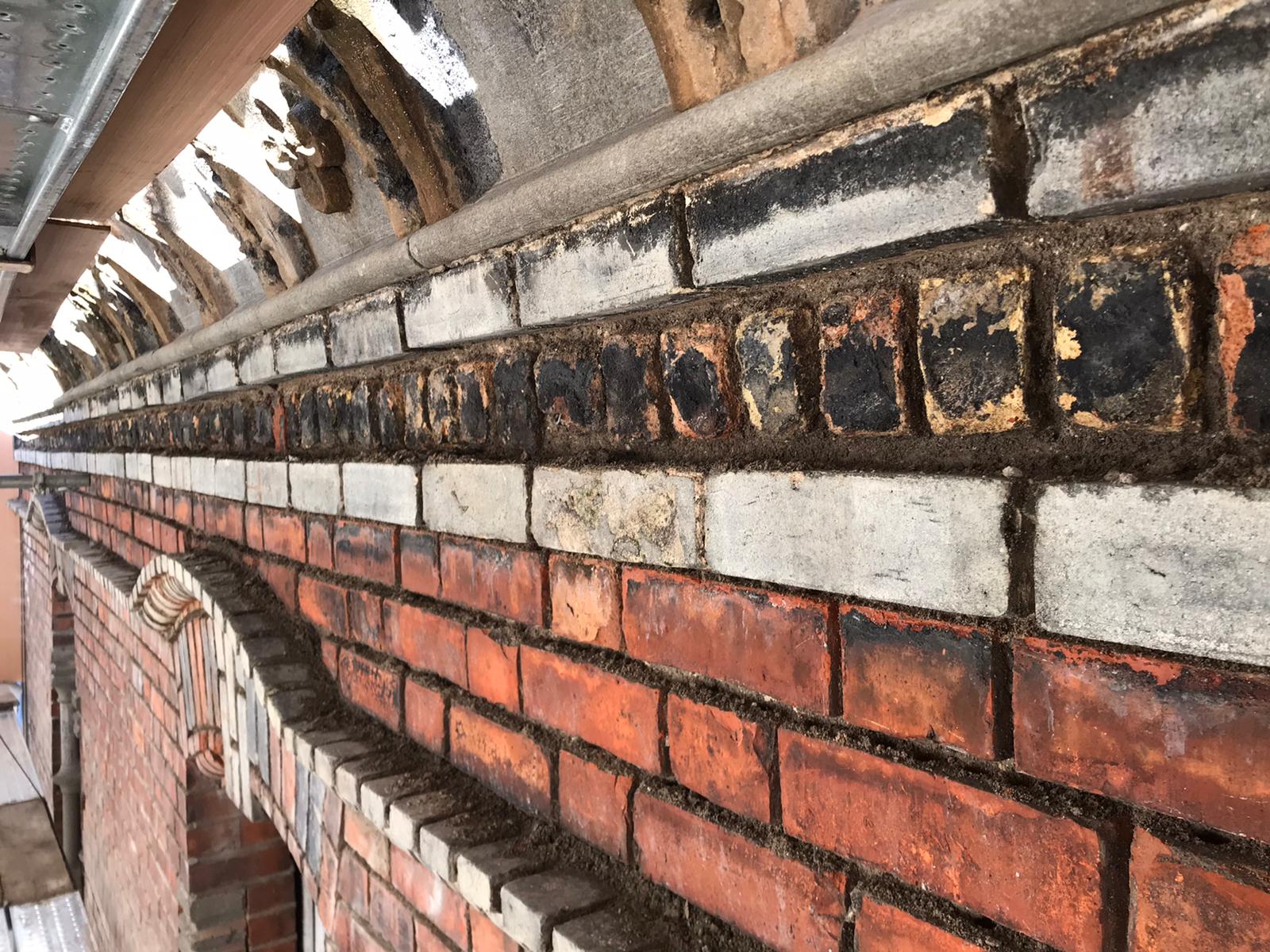 Parapet wall before