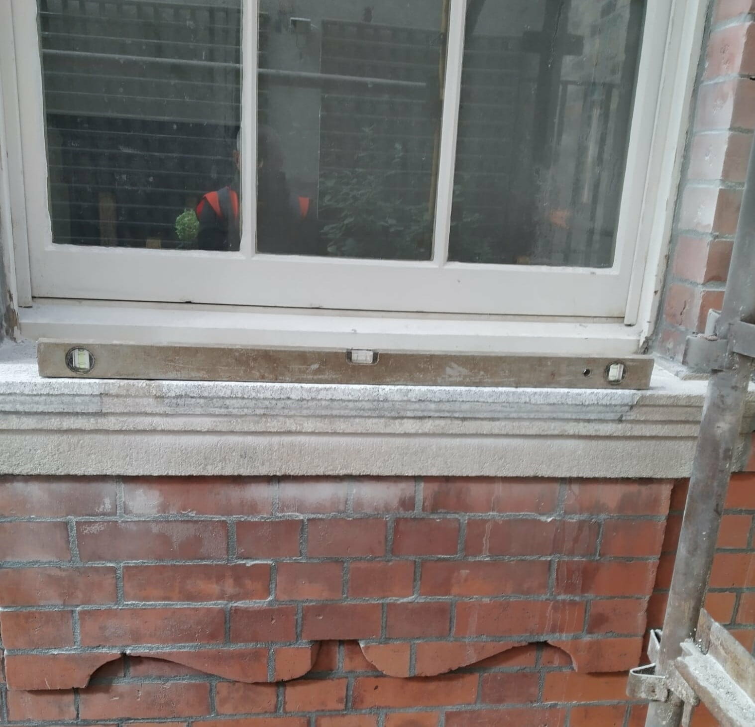 Seamless repair to granite sill Stone graft to granite sill
