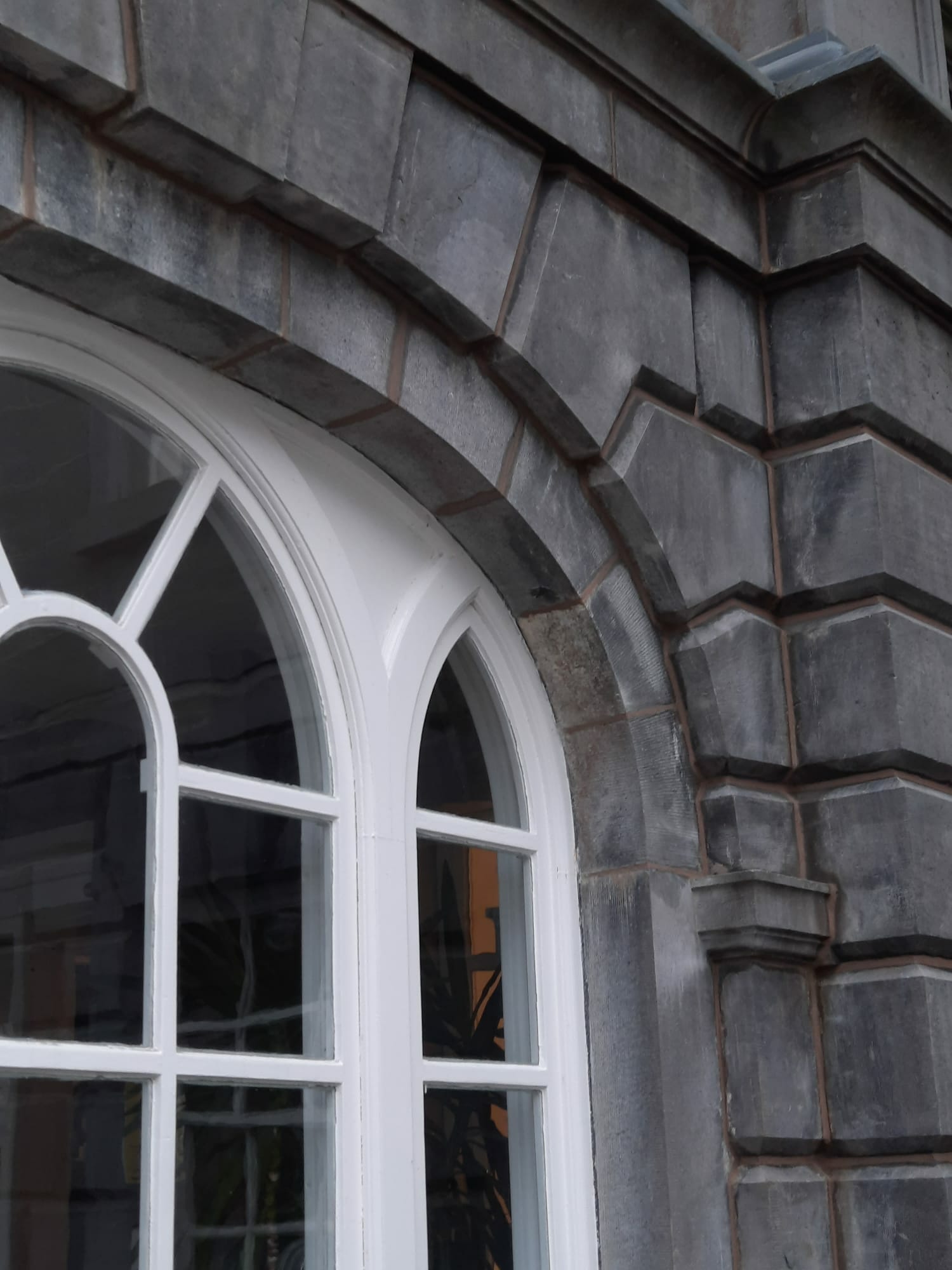 Porch repointed limescale removed window surround Porch repointed limescale removed window surround