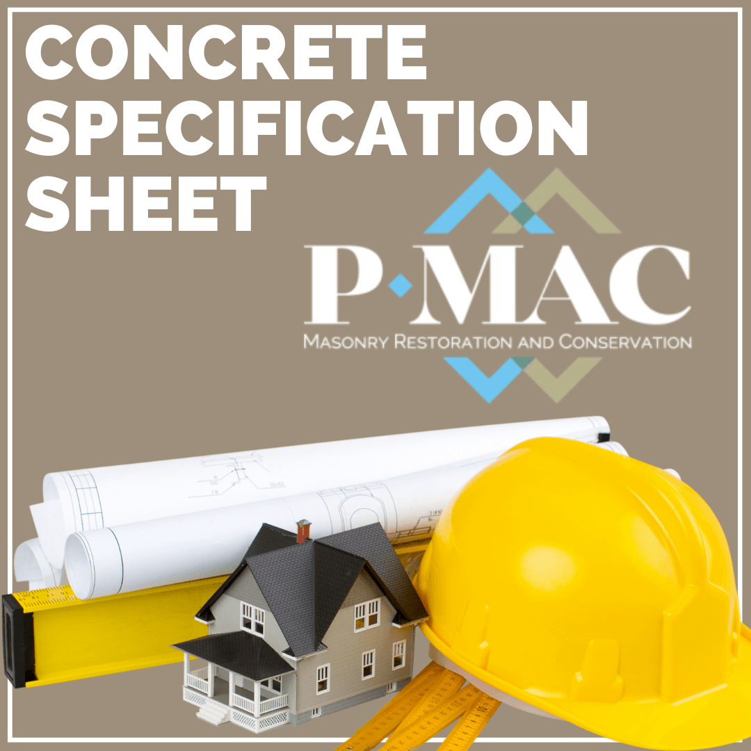 Concrete Specification Sheet cover photo PMAC concrete spec brochure for hints and tips