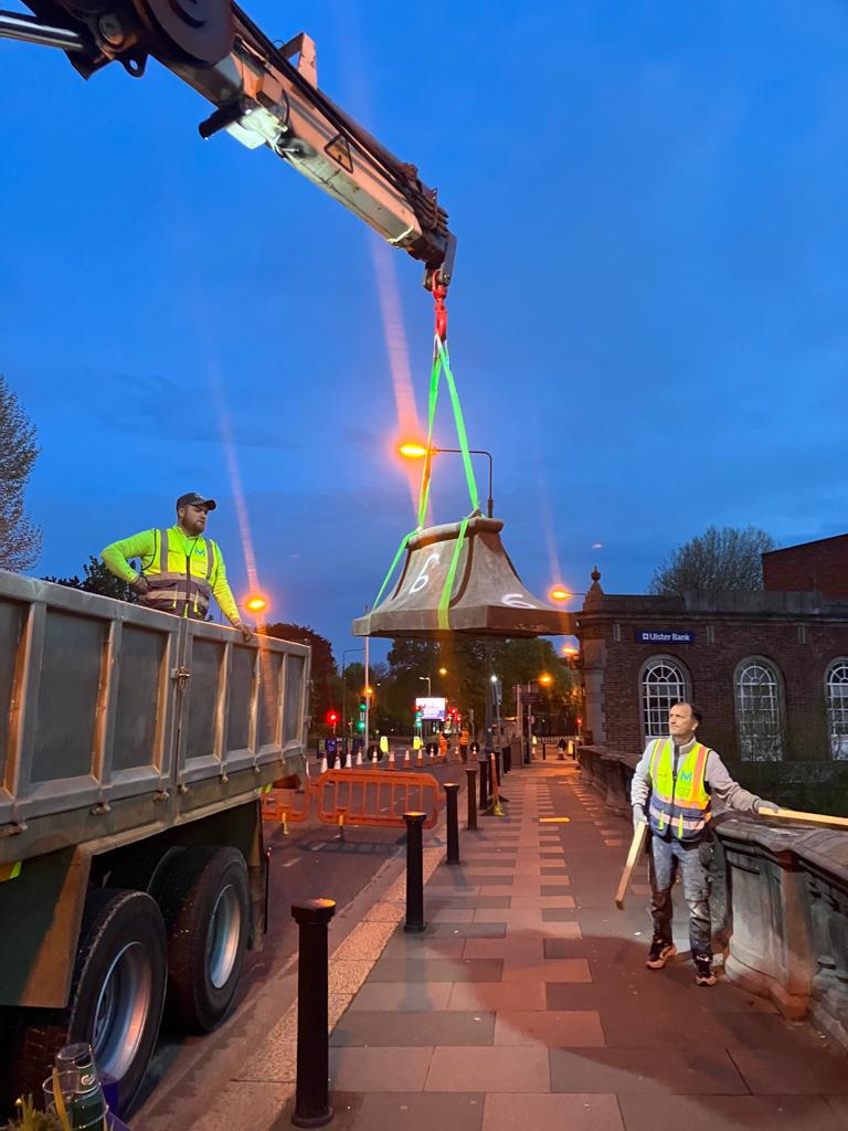 WhatsApp Image 2023-07-28 at 10.44.43 PMAC moving stone plinth into place with hoist