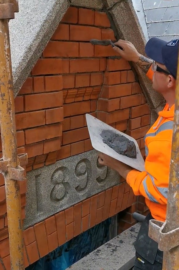 repointing PMAC operative repointing a heritage building