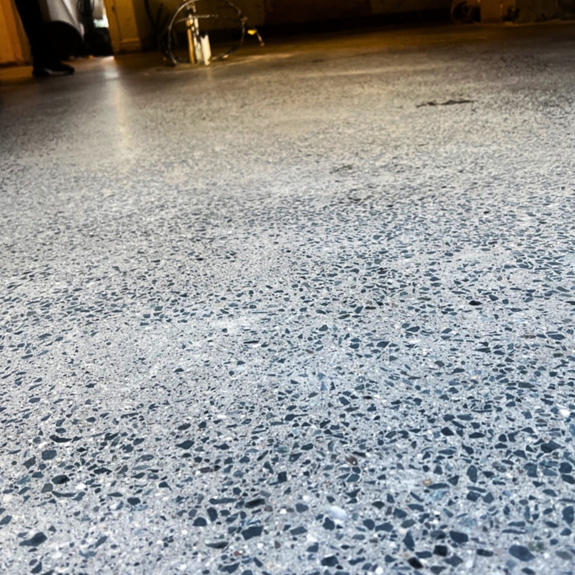 Rescued DIY badly poured concrete floor.