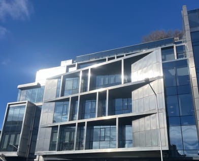 Beautiful clean facade by PMAC