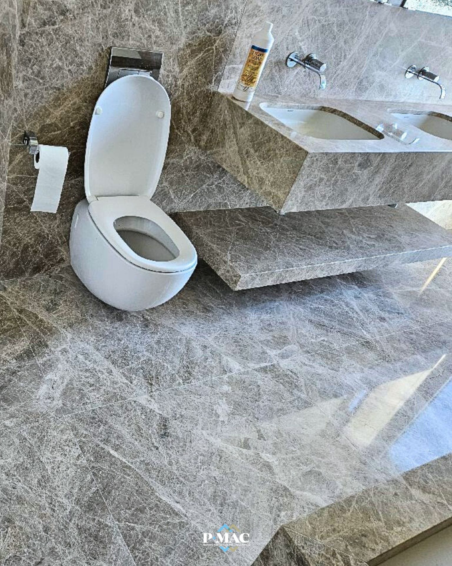 Marble Bathroom Restoration by PMAC